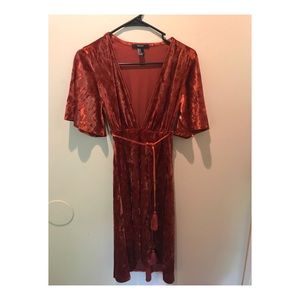 Forever 21 velvet wrap dress